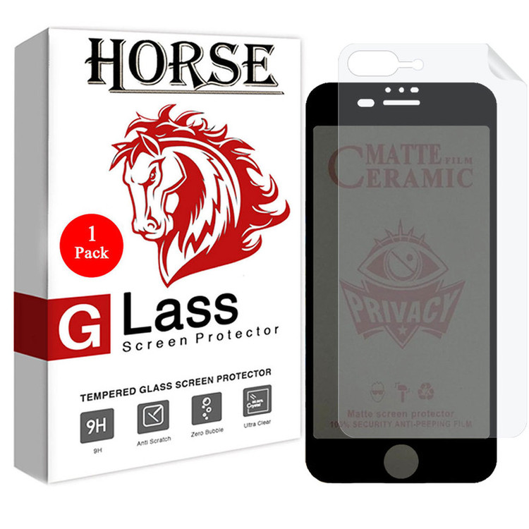 محافظ صفحه نمایش هورس مدل 2CPN مناسب برای گوشی موبایل اپل iPhone 8 Plus به همراه محافظ پشت گوشی