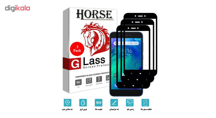 محافظ صفحه نمایش 5D هورس مدل CRM مناسب برای گوشی موبایل شیائومی Redmi Go بسته سه عددی