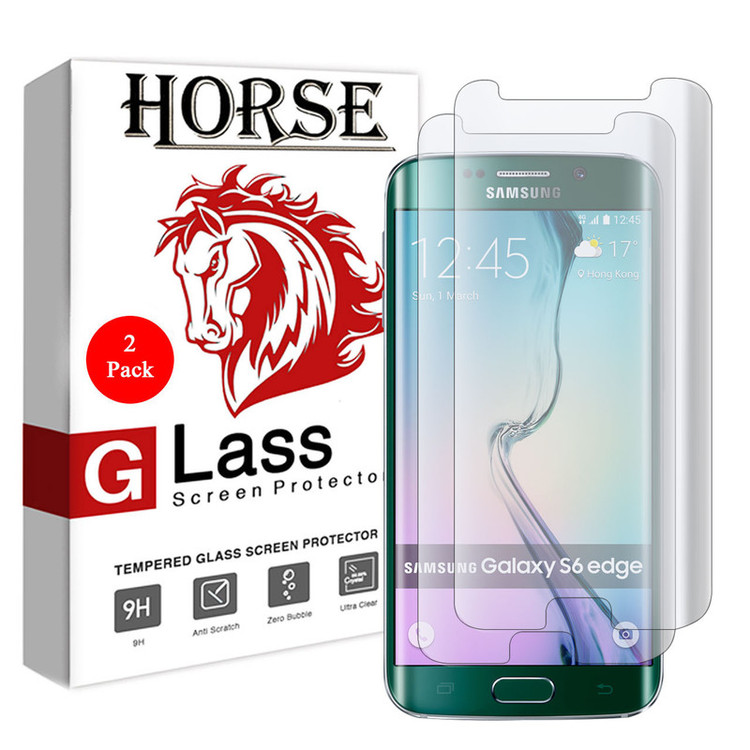 محافظ صفحه نمایش هورس مدل LVB مناسب برای گوشی موبایل سامسونگ Galaxy S6 edge بسته دو عددی