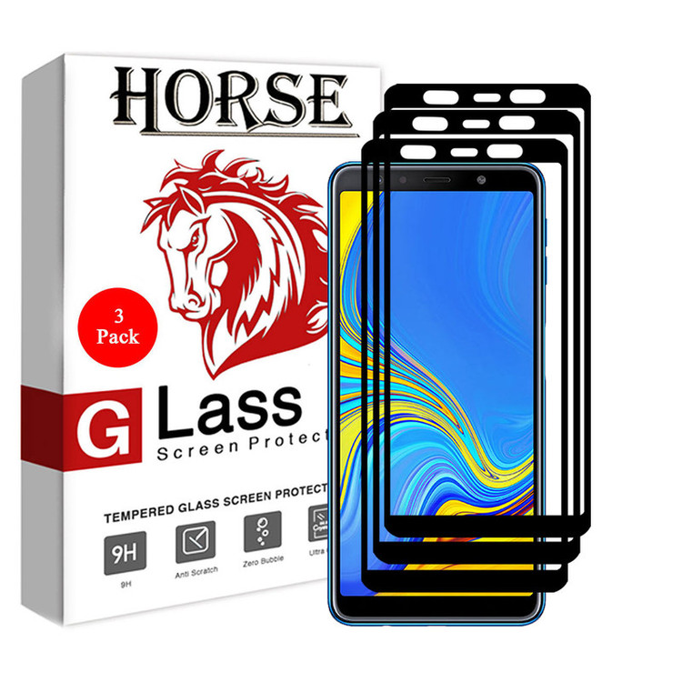 محافظ صفحه نمایش 5D هورس مدل CRM مناسب برای گوشی موبایل سامسونگ Galaxy J6 Plus بسته سه عددی