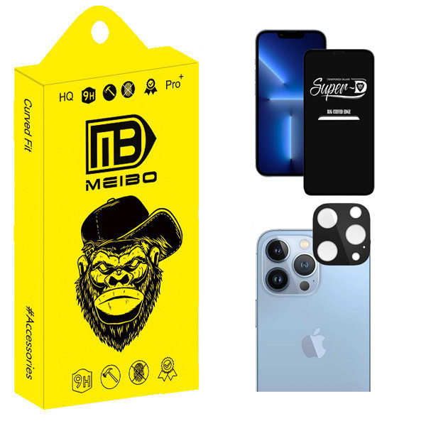 محافظ صفحه نمایش میبو مدل Clear SuperD مناسب برای گوشی موبایل اپل iPhone 13 Pro به همراه محافظ لنز دوربین
