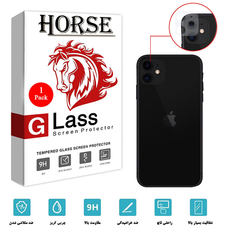 محافظ لنز دوربین هورس مدل R-UTFH مناسب برای گوشی موبایل اپل iPhone 11