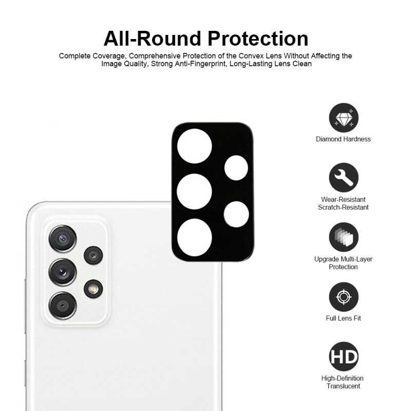 محافظ لنز دوربین بوک مدل 3D-9H مناسب برای گوشی موبایل سامسونگ Galaxy A52
