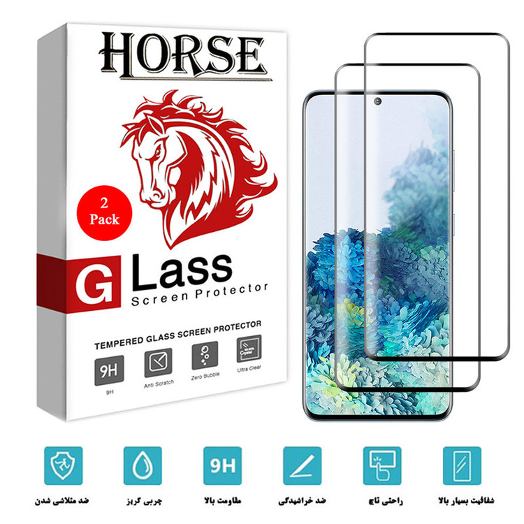 محافظ صفحه نمایش 6D هورس مدل FAG مناسب برای گوشی موبایل سامسونگ Galaxy S20 Plus بسته دو عددی