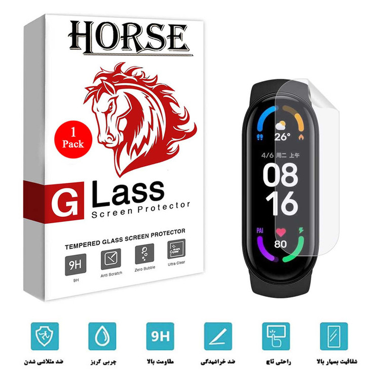 محافظ صفحه نمایش نانو هورس مدل TPU-H مناسب برای مچ بند هوشمند شیائومی Mi Band 6 Global Version