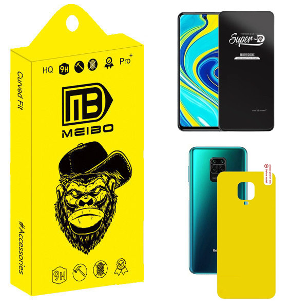 محافظ صفحه نمایش میبو مدل Transparent SuperD مناسب برای گوشی موبایل شیائومی Redmi Note 9 Pro به همراه محافظ پشت گوشی