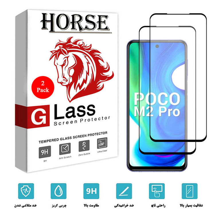 محافظ صفحه نمایش سرامیکی هورس مدل CMT مناسب برای گوشی موبایل شیائومی Poco M2 Pro بسته دو عددی