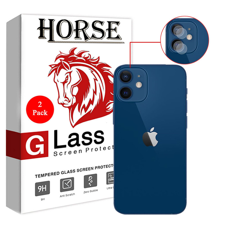 محافظ لنز دوربین هورس مدل UTF مناسب برای گوشی موبایل اپل iPhone 12 mini بسته دو عددی