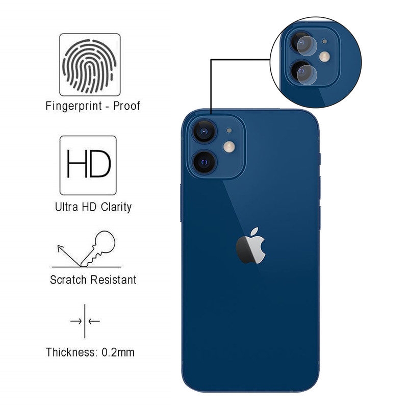 محافظ لنز دوربین هورس مدل UTF مناسب برای گوشی موبایل اپل iPhone 12 mini بسته دو عددی