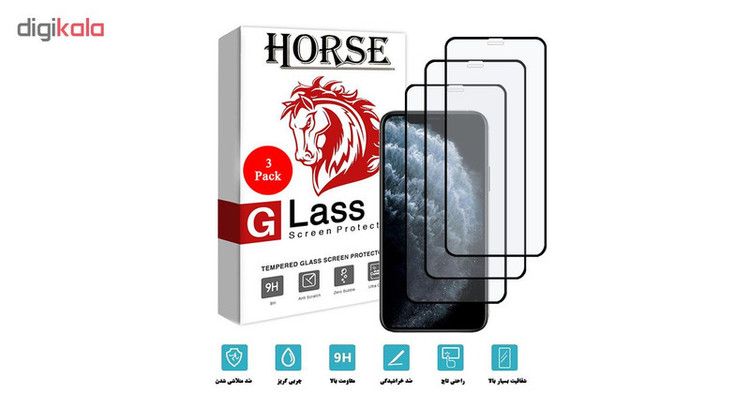 محافظ صفحه نمایش مات هورس مدل MSC مناسب برای گوشی موبایل اپل iPhone 11 Pro بسته سه عددی