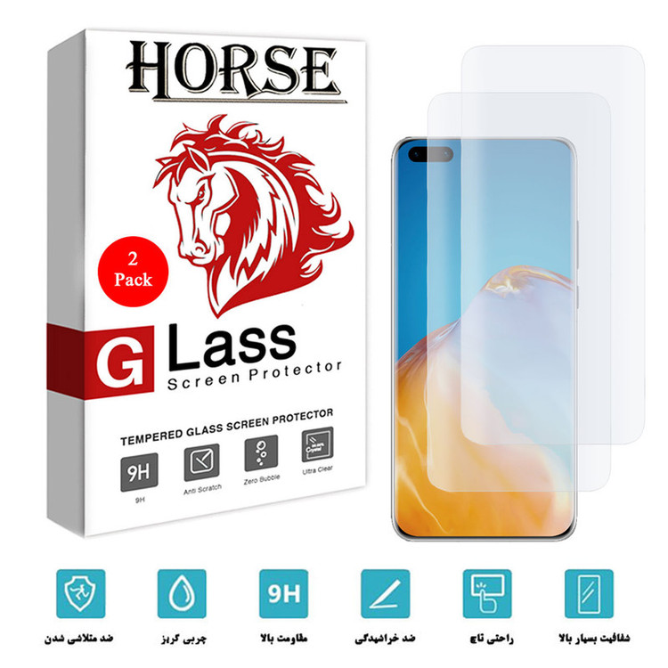 محافظ صفحه نمایش یووی لایت هورس مدل LVB مناسب برای گوشی موبایل هوآوی P40 Pro بسته دو عددی