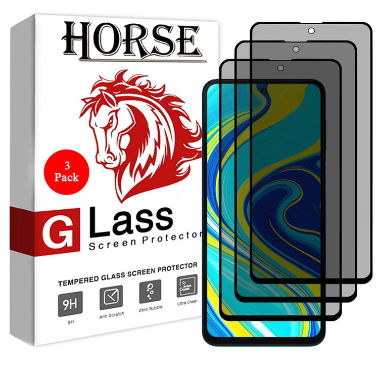 محافظ صفحه نمایش حریم شخصی هورس مدل SSP مناسب برای گوشی موبایل شیائومی Redmi Note 9 Pro بسته سه عددی