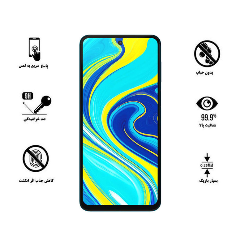 محافظ صفحه نمایش حریم شخصی هورس مدل SSP مناسب برای گوشی موبایل شیائومی Redmi Note 9 Pro بسته سه عددی