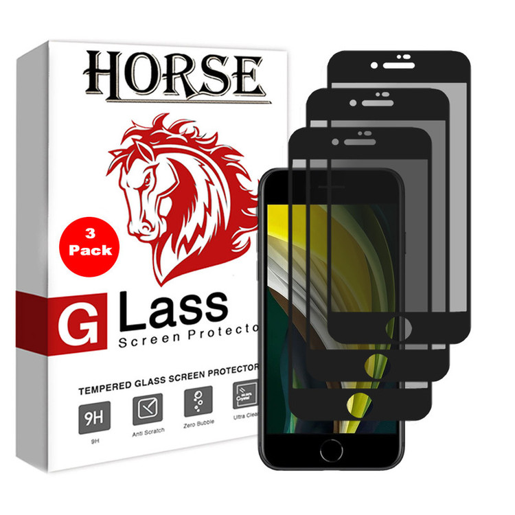 محافظ صفحه نمایش حریم شخصی هورس مدل SSP مناسب برای گوشی موبایل اپل iPhone SE 2020 بسته سه عددی