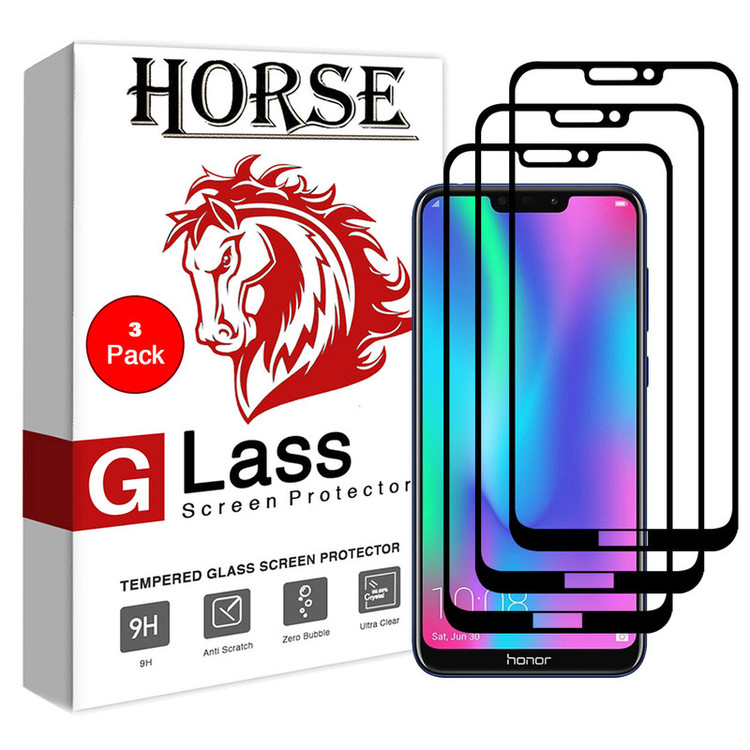 محافظ صفحه نمایش 5D هورس مدل FAG مناسب برای گوشی موبایل آنر 8C بسته سه عددی