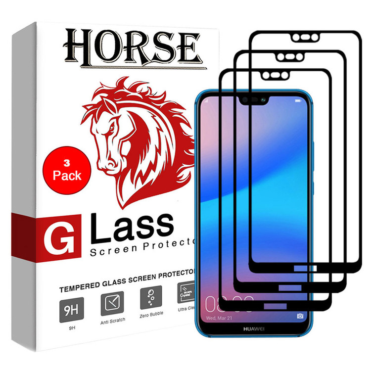 محافظ صفحه نمایش 5D هورس مدل FAG مناسب برای گوشی موبایل هوآوی P20 Lite / Nova 3e بسته سه عددی