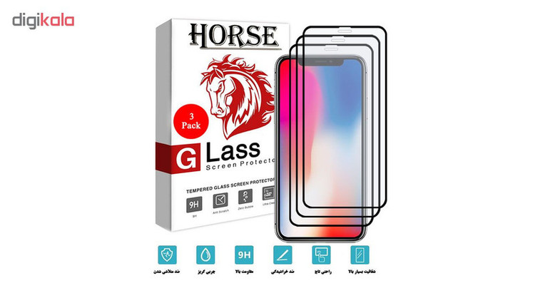 محافظ صفحه نمایش مات هورس مدل MSC مناسب برای گوشی موبایل اپل iPhone X بسته سه عددی