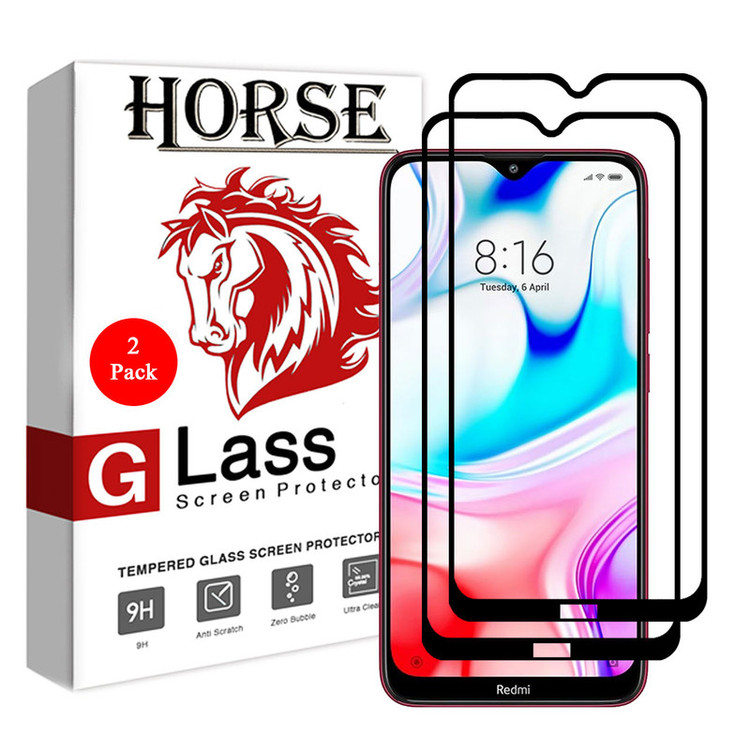 محافظ صفحه نمایش 5D هورس مدل FAG مناسب برای گوشی موبایل شیائومی Redmi 8 بسته دو عددی