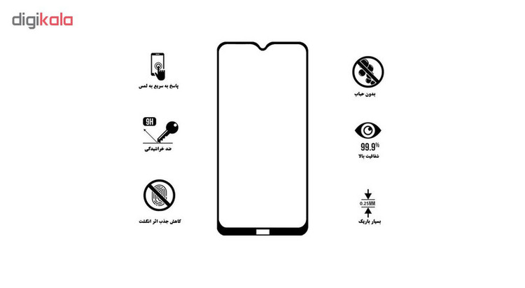 محافظ صفحه نمایش 5D هورس مدل FAG مناسب برای گوشی موبایل شیائومی Redmi 8 بسته دو عددی