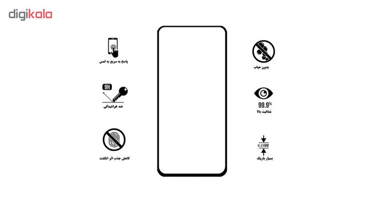 محافظ صفحه نمایش 5D هورس مدل FAG مناسب برای گوشی موبایل آنر 20 Pro
