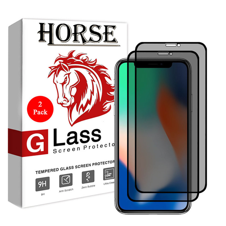 محافظ صفحه نمایش حریم شخصی هورس مدل SSP مناسب برای گوشی موبایل اپل iPhone X بسته دو عددی