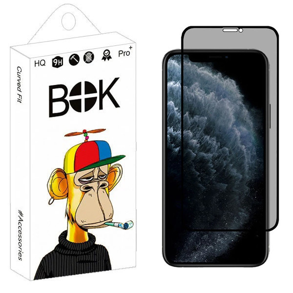 محافظ صفحه نمایش حریم شخصی بوک مدل Nano Plus مناسب برای گوشی موبایل اپل iPhone 11 / XR