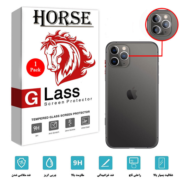 محافظ لنز دوربین هورس مدل SGL01 مناسب برای گوشی موبایل اپل iPhone 11 Pro Max