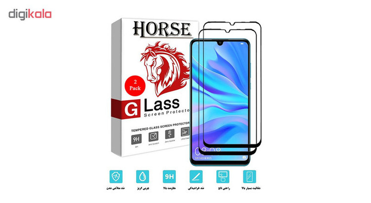 محافظ صفحه نمایش 5D هورس مدل FAG مناسب برای گوشی موبایل هوآوی nova 4e بسته دو عددی