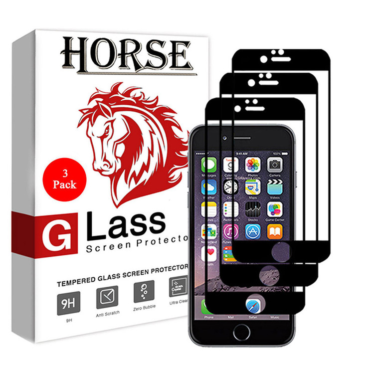 محافظ صفحه نمایش 5D هورس مدل FAG مناسب برای گوشی موبایل اپل iPhone 7 Plus / iPhone 8 Plus بسته سه عددی