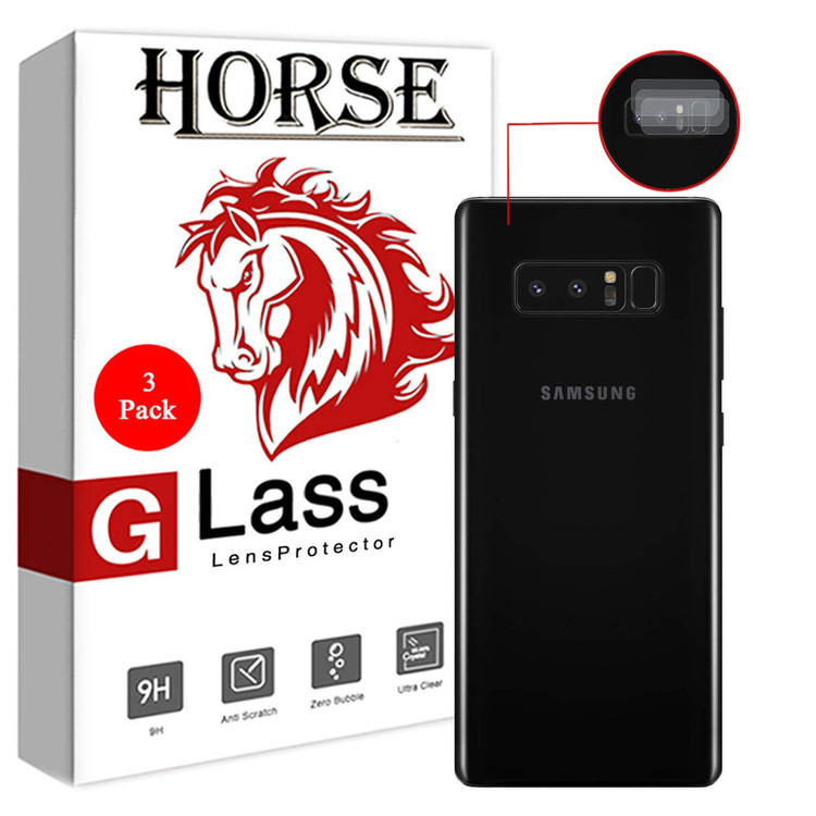 محافظ لنز دوربین هورس مدل UTF مناسب برای گوشی موبایل سامسونگ Galaxy Note 9 بسته سه عددی