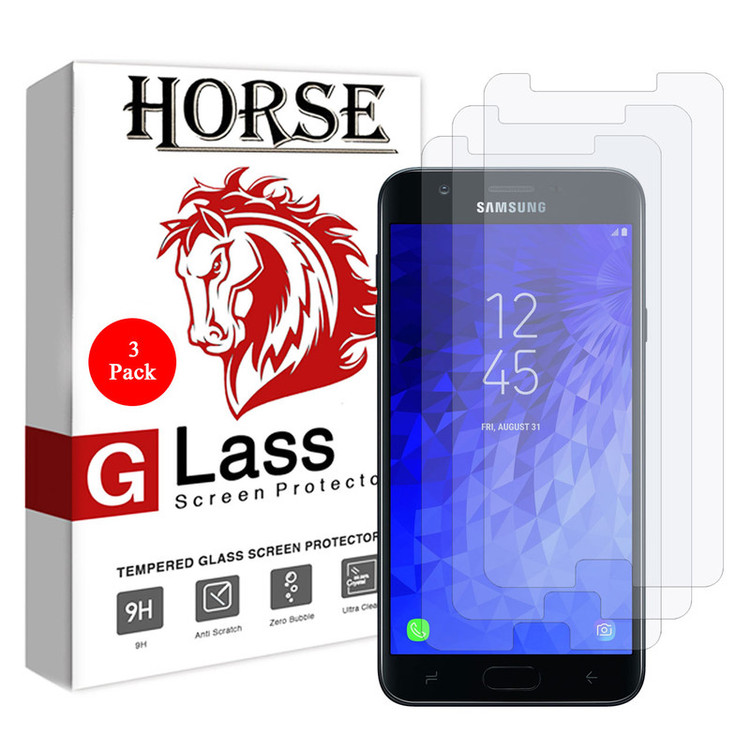 محافظ صفحه نمایش هورس مدل UCC مناسب برای گوشی موبایل سامسونگ Galaxy J7 2018 بسته سه عددی