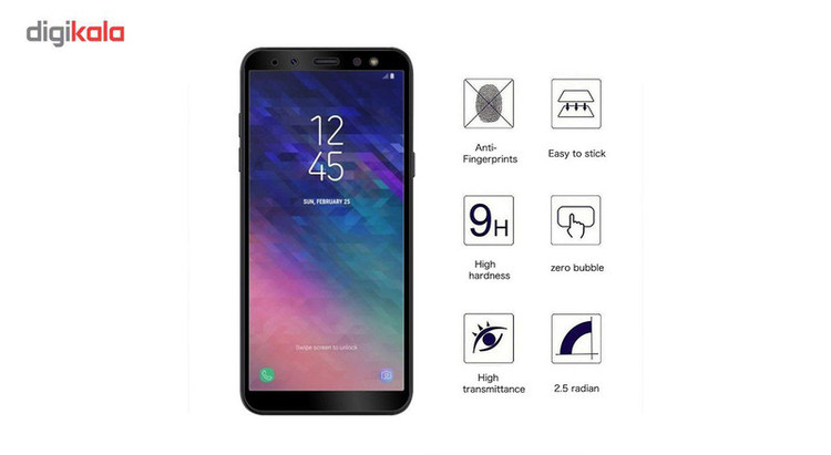 محافظ صفحه نمایش 5D هورس مدل FAG مناسب برای گوشی موبایل سامسونگ Galaxy A6 2018 مجموعه دو عددی