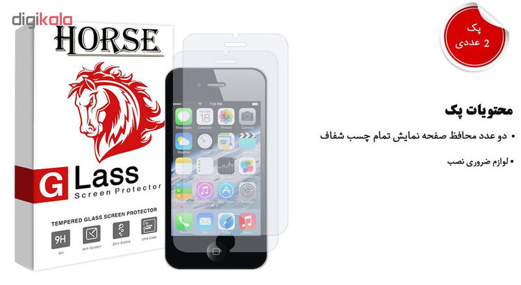 محافظ صفحه نمایش هورس مدل UCC مناسب برای گوشی موبایل اپل iPhone 4 / 4S بسته دو عددی