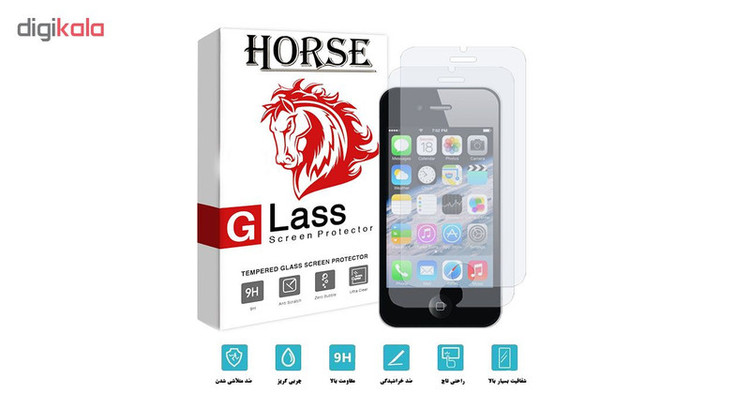 محافظ صفحه نمایش هورس مدل UCC مناسب برای گوشی موبایل اپل iPhone 4 / 4S بسته دو عددی