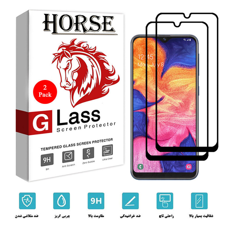 محافظ صفحه نمایش 5D هورس مدل FAG مناسب برای گوشی موبایل سامسونگ Galaxy A10e بسته دو عددی