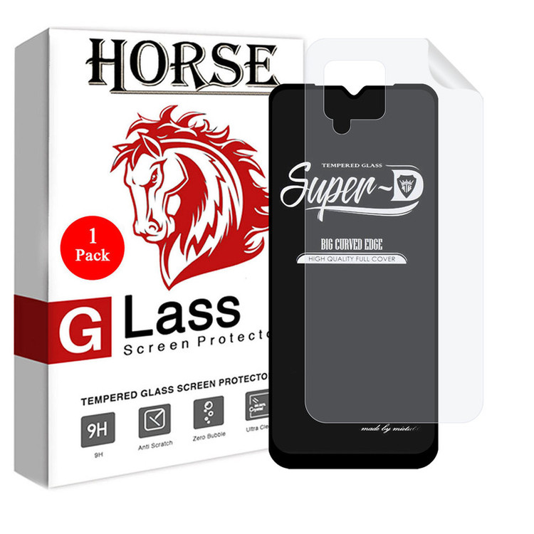 محافظ صفحه نمایش هورس مدل 2SN-Glass مناسب برای گوشی موبایل سامسونگ Galaxy A42 5G به همراه محافظ پشت گوشی