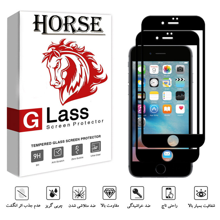 محافظ صفحه نمایش سرامیکی هورس مدل CRM مناسب برای گوشی موبایل اپل iPhone 6 Plus بسته دو عددی
