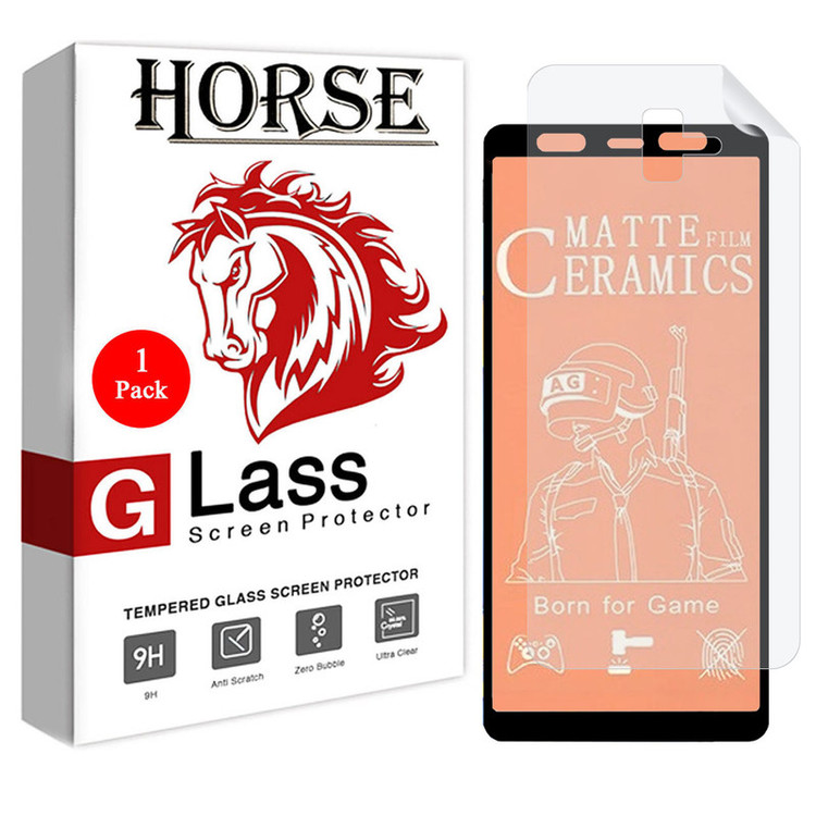 محافظ صفحه نمایش مات هورس مدل 2CMN مناسب برای گوشی موبایل سامسونگ Galaxy J6 Plus به همراه محافظ پشت گوشی