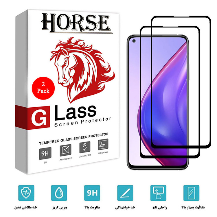 محافظ صفحه نمایش 5D هورس مدل FAG مناسب برای گوشی موبایل شیائومی Mi 10T بسته دو عددی