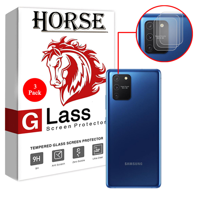 محافظ لنز دوربین هورس مدل UTF مناسب برای گوشی موبایل سامسونگ Galaxy S10 Lite بسته سه عددی