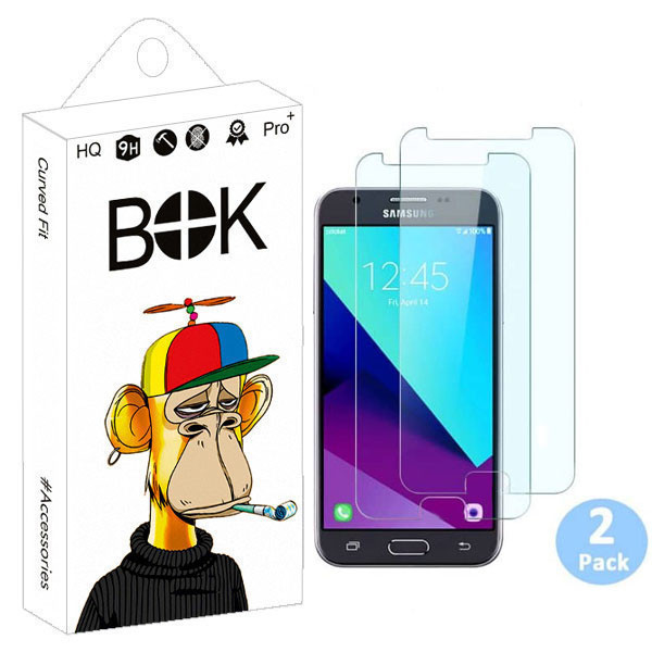 محافظ صفحه نمایش شیشه ای بوک مدل Reflectix مناسب برای گوشی موبایل سامسونگ Galaxy J3 2018 بسته دو عددی