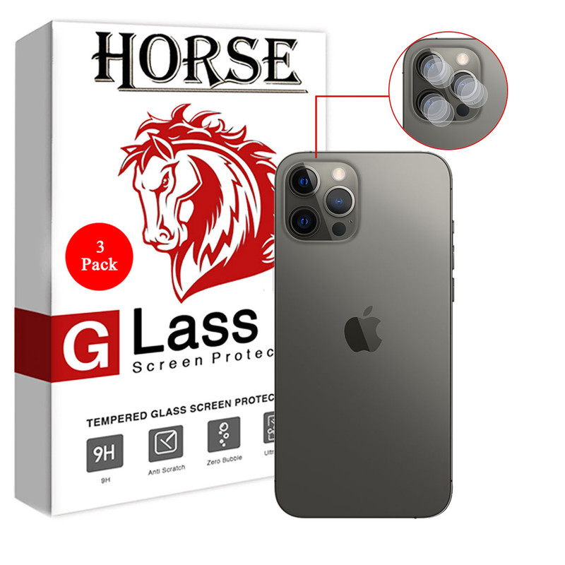 محافظ لنز دوربین هورس مدل UTF مناسب برای گوشی موبایل اپل iPhone 12 Pro بسته سه عددی