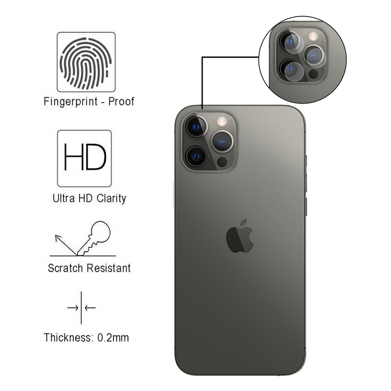 محافظ لنز دوربین هورس مدل UTF مناسب برای گوشی موبایل اپل iPhone 12 Pro بسته سه عددی