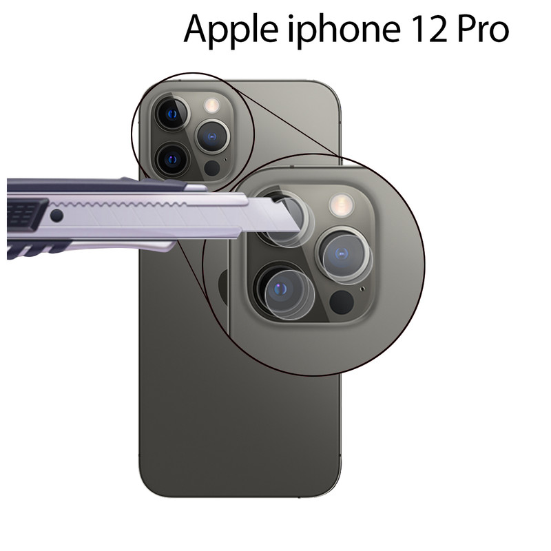 محافظ لنز دوربین هورس مدل UTF مناسب برای گوشی موبایل اپل iPhone 12 Pro بسته سه عددی