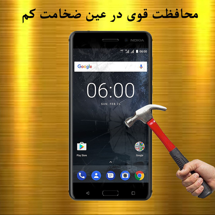 محافظ صفحه نمایش 5D هورس مدل FAG مناسب برای گوشی موبایل نوکیا 6 بسته دو عددی