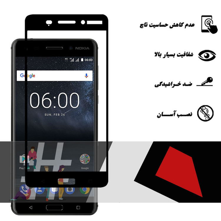 محافظ صفحه نمایش 5D هورس مدل FAG مناسب برای گوشی موبایل نوکیا 6 بسته دو عددی
