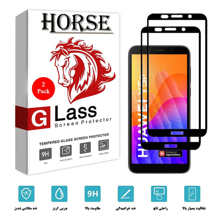 محافظ صفحه نمایش 5D هورس مدل FAG مناسب برای گوشی موبایل هوآوی Y5p بسته دو عددی