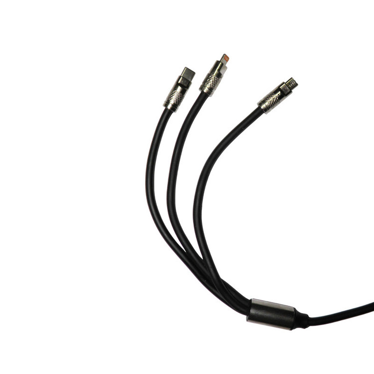 کابل تبدیل USB به microUSB/لایتنینگ/USB-C مدل FAST-CHARGE طول 1 متر