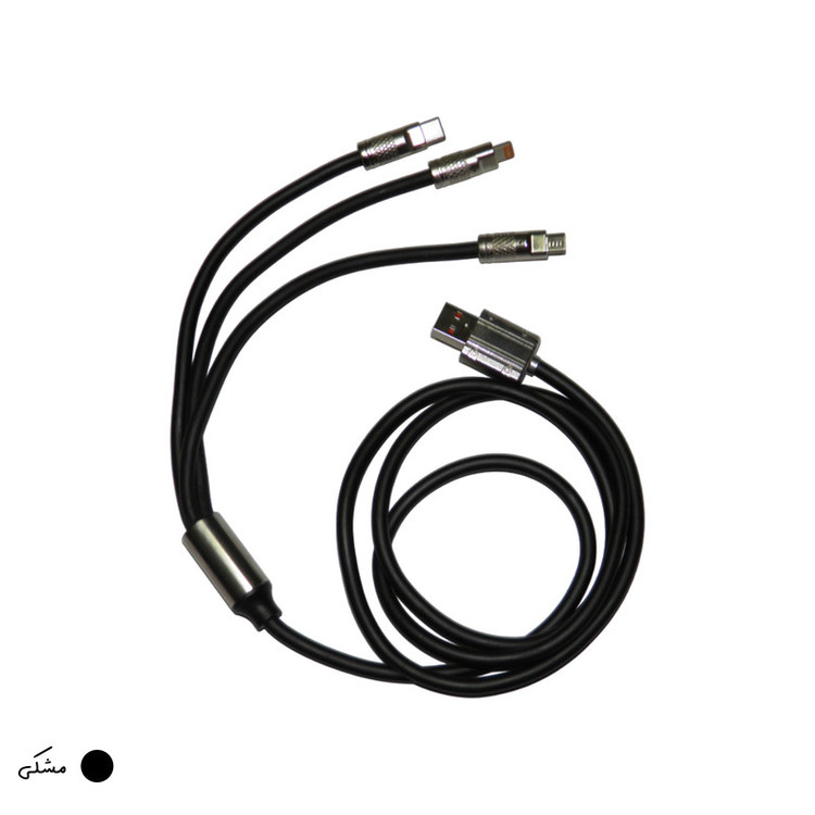 کابل تبدیل USB به microUSB/لایتنینگ/USB-C مدل FAST-CHARGE طول 1 متر