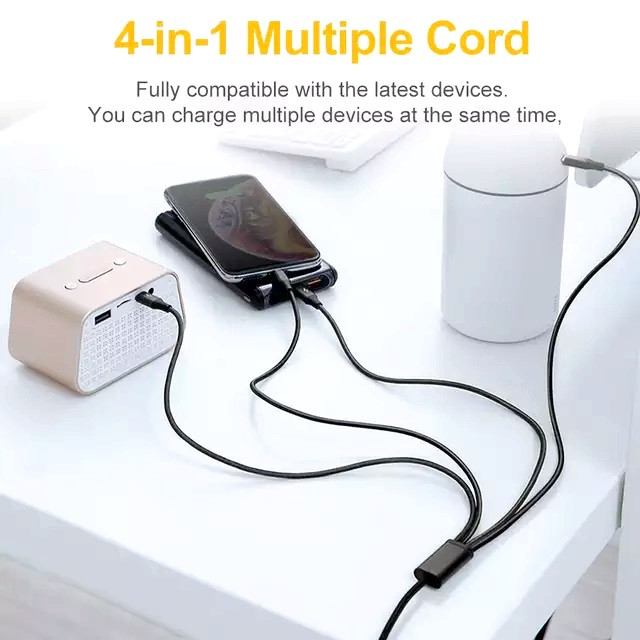 کابل تبدیل USB به microUSB / USB-C / لایتنینگ سمگپرس مدل Quick Charger طول 1 متر